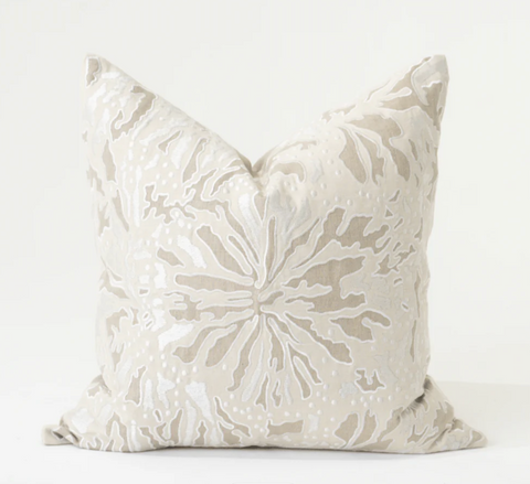 Butterfly Natural Cushion 55cm x 55cm