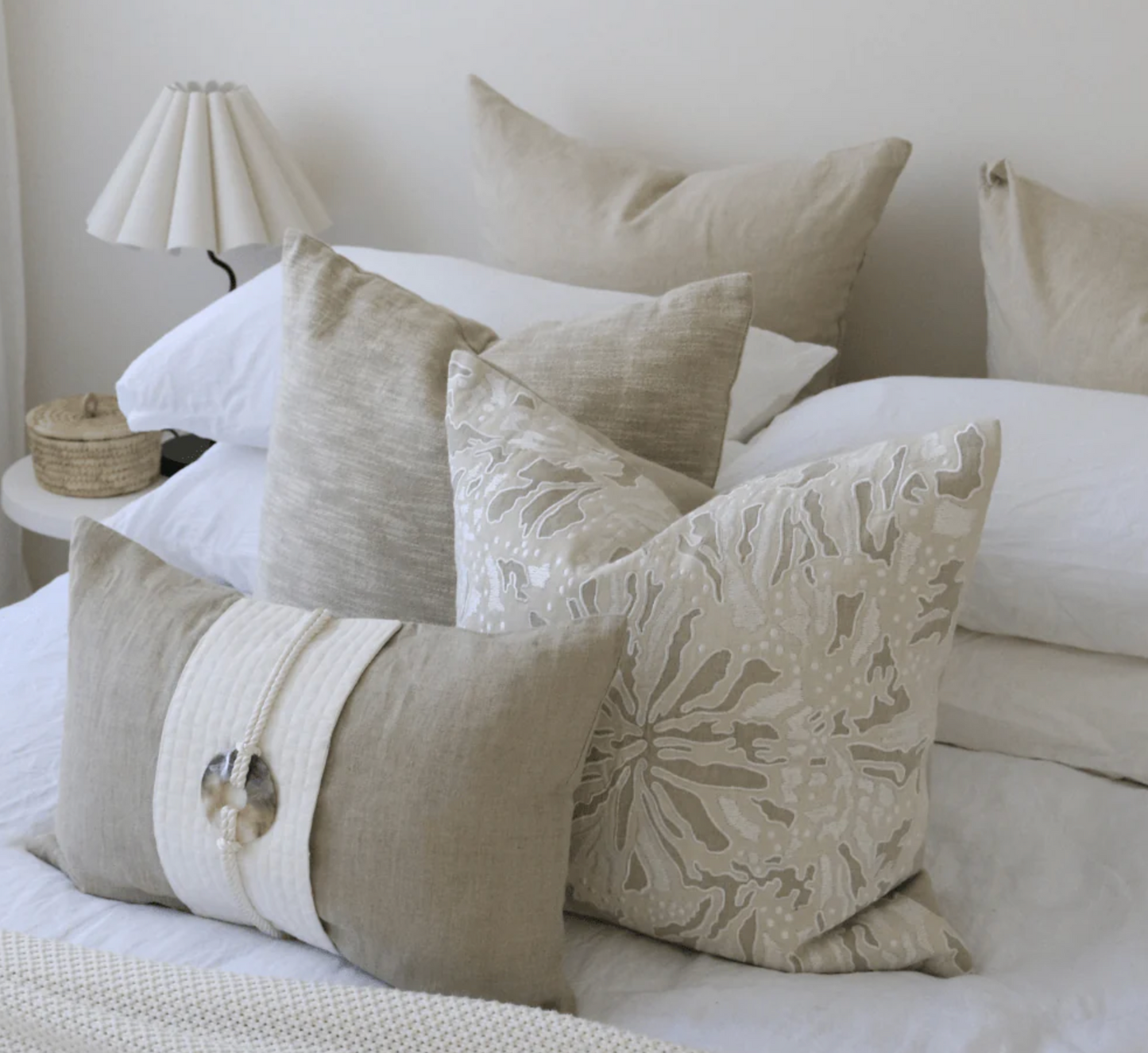 Butterfly Natural Cushion 55cm