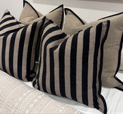 Maya 55cm Square - Khaki | Black Border