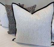 Maya 55cm Square - Oatmeal | Black Border