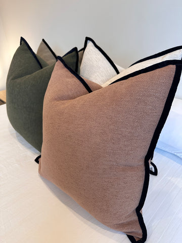 Maya 55cm Square - Rust | Black Border