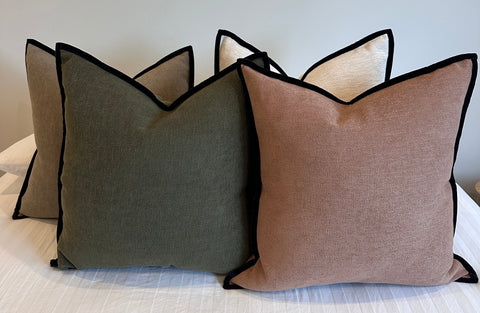 Maya 55cm Square - Rust | Black Border