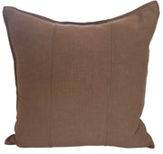 Eveleigh  Stonewashed Linen Cotton Cushion 55cm Square - Stone Embroidery Double Striped