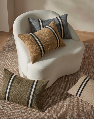 Mila Desert - Chunky Stripe Lumbar Cushion