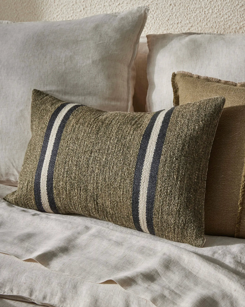 Mila Forest - Chunky Stripe Lumbar Cushion
