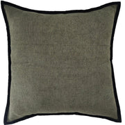 Maya 55cm Square Seaweed Green / Black Border